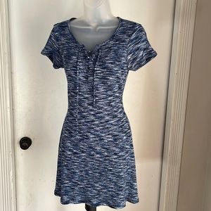 Aeropostale Fitted Mini Dress Blue Striped